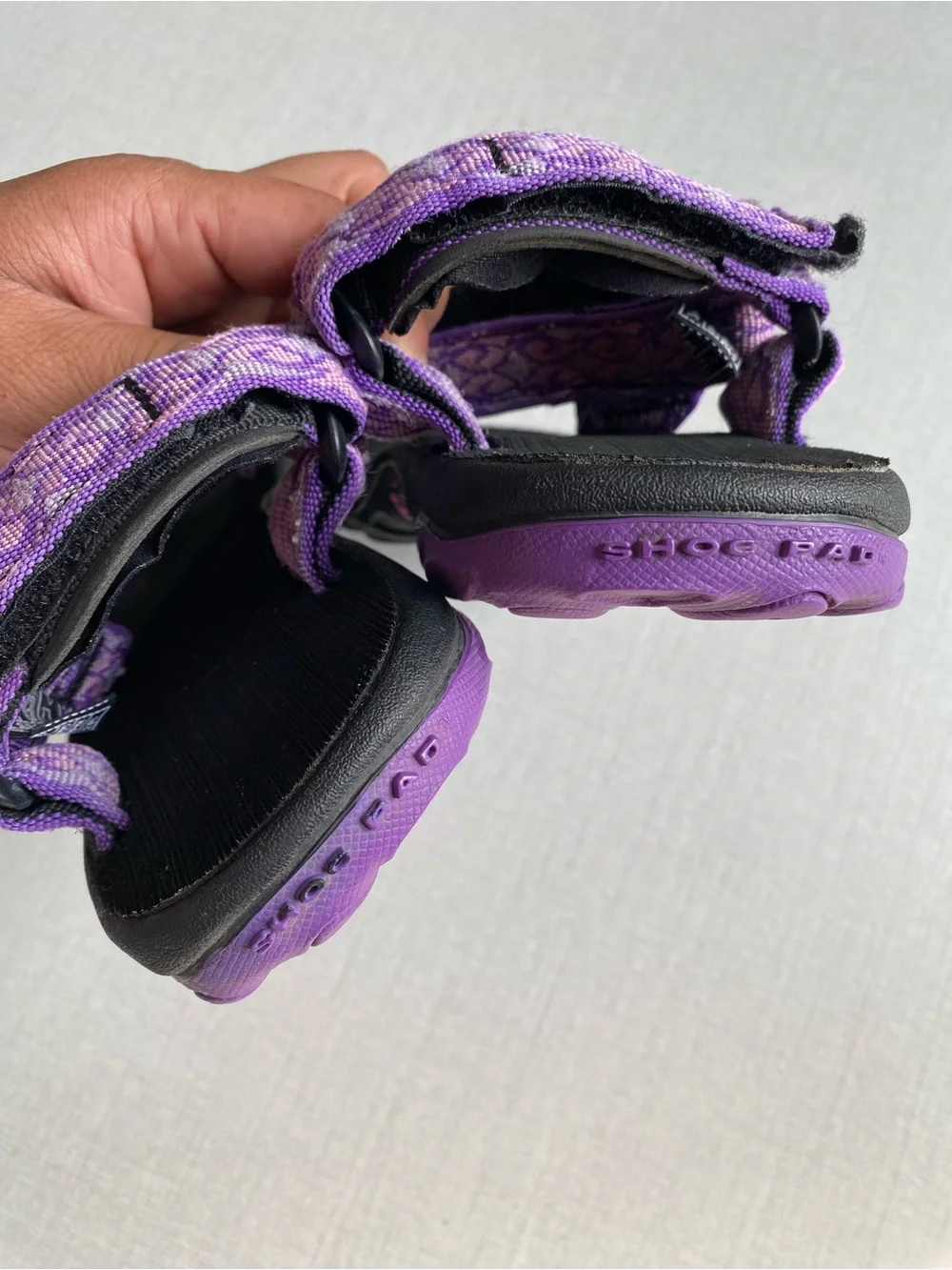 Teva Hurricane Women's Purple Geometric Pattern Strappy Sport Sandals Size 4